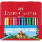 Pastelky Castell set 24 farebn v plechu s okienkom