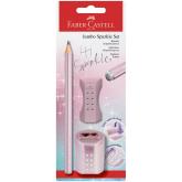 Grafitov ceruzka Sparkle Jumbo + guma +strhadlo, BL