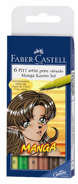 PITT umelecké fixky Manga Kaoiro set, 6ks