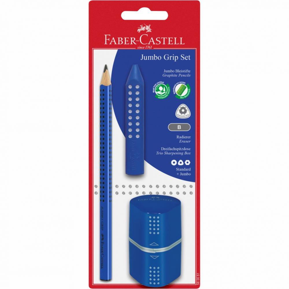 Grafitová ceruzka Jumbo Grip Set, modrá BL  