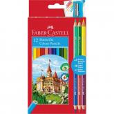 Pastelky Castell 12 farebn set+3 bi-color