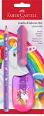 Unicorn Grafitov ceruzka Jumbo+guma+strhadlo, set