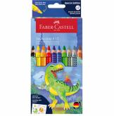 Dino Pastelky akvarelov Jumbo Grip set 8+2 Metallic