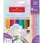Pastelky Colour Grip Unicorn 18+6 Sparkle set