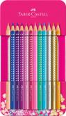 Pastelky Sparkle set 12 farebn-plech
