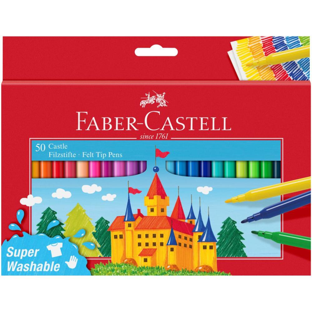 Popisovače Fibre-Tip Castle 50 farebné